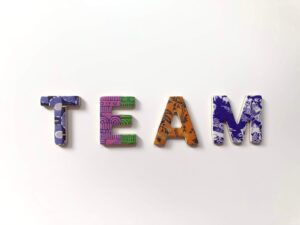 panneau équipe en anglais, Team