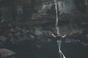 funambule sur un fil