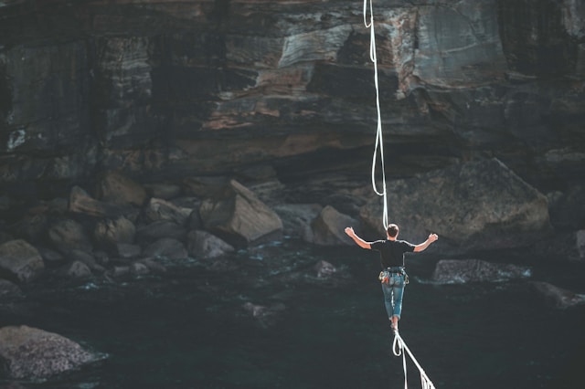 funambule sur un fil